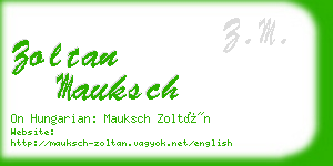 zoltan mauksch business card